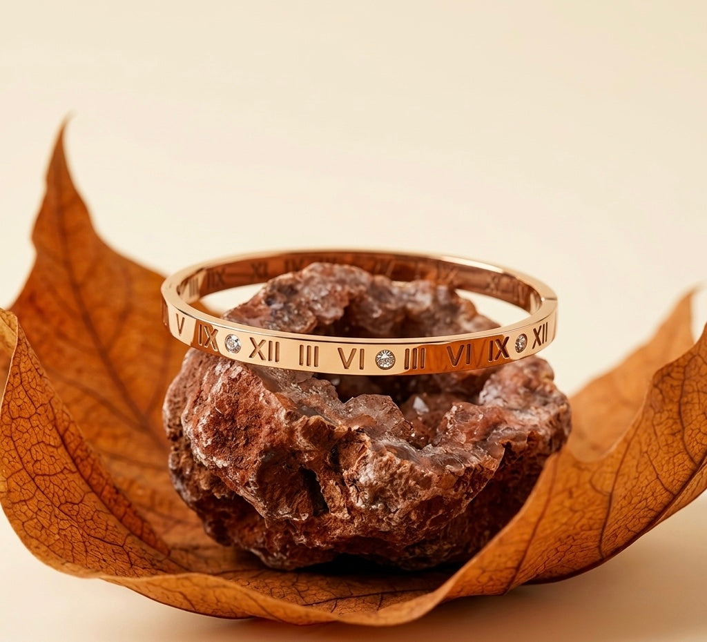 Aurum Numerus - 18k Gold Plated Cuff/Bangle