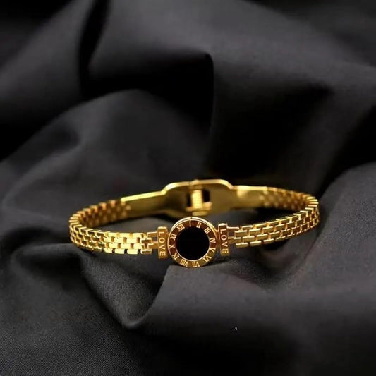 MEENAZ Evil Eye Bracelet – 18K Gold Cuff