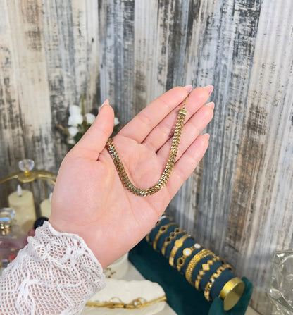 Bold 18K Gold Double Herringbone Bracelet – Anti-Tarnish & Waterproof - ACERO JEWELS