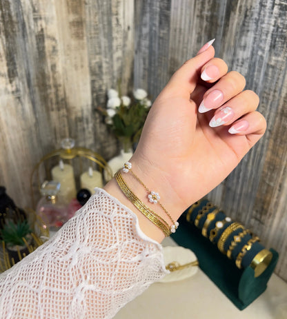 Anti-Tarnish Floral Jewelry - 18K Gold Plated