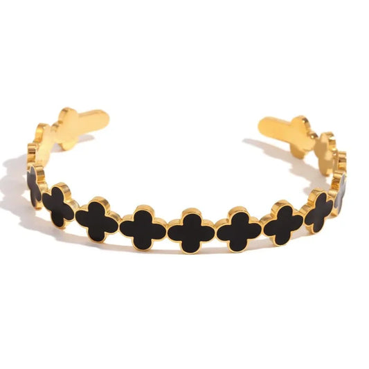 Eterna Clover - 18k Gold Plated Cuff/Bangle