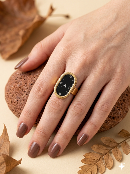 18K Gold Plated Oval Statement Ring