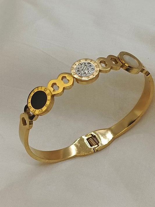Eternal Elegance Roman Dial Bracelet with Crystal & Onyx Details