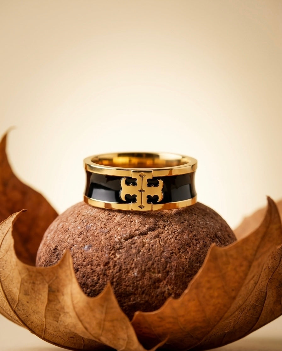 Tory Burch Eleanor Enamel Band Ring ACERO JEWELS