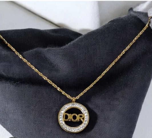 Dior Luxe Medallion – 18K Gold Plated Pendant