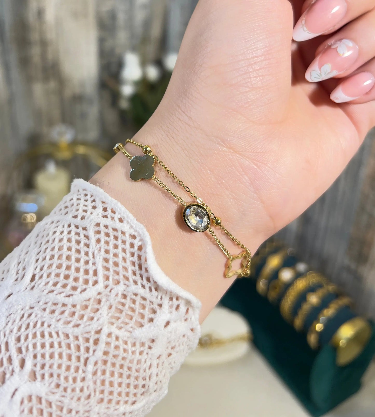 Gold Layered Clover Bracelet | Waterproof & Tarnish-Free Jewelry - ACERO JEWELS