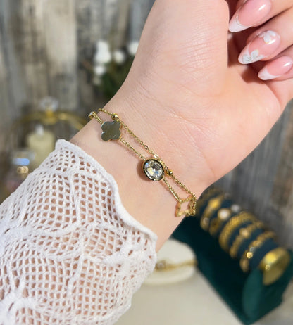 Gold Layered Clover Bracelet | Waterproof & Tarnish-Free Jewelry - ACERO JEWELS