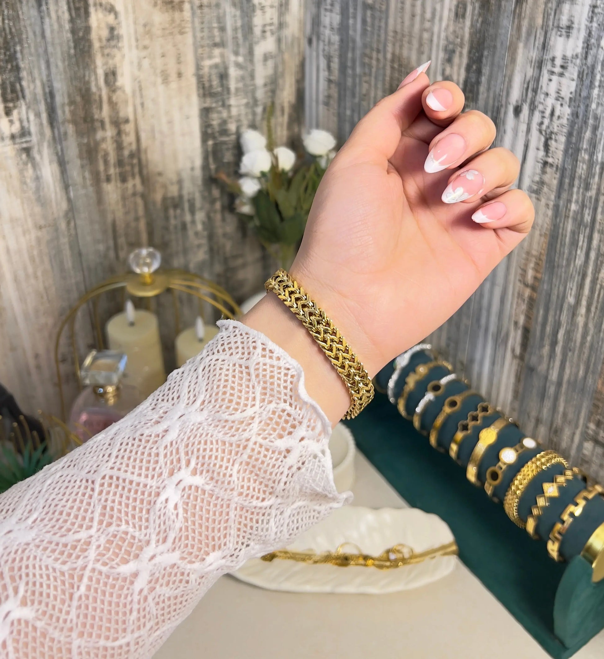 Bold 18K Gold Braided Wheat Chain Bracelet – Anti-Tarnish & Waterproof - ACERO JEWELS