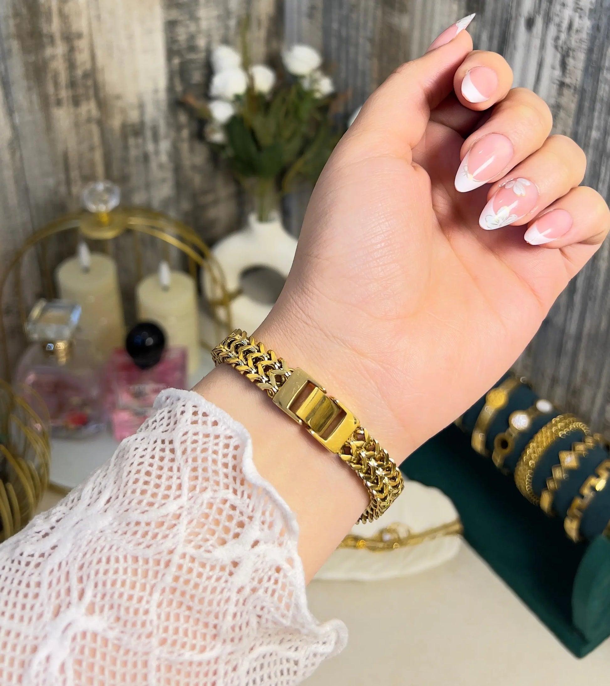 Bold 18K Gold Braided Wheat Chain Bracelet – Anti-Tarnish & Waterproof - ACERO JEWELS