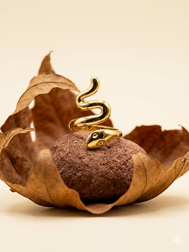 18K Gold Plated Snake Wrap Ring