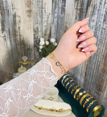 Gold Layered Clover Bracelet | Waterproof & Tarnish-Free Jewelry - ACERO JEWELS