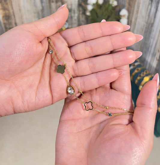 Gold Layered Clover Bracelet | Waterproof & Tarnish-Free Jewelry
