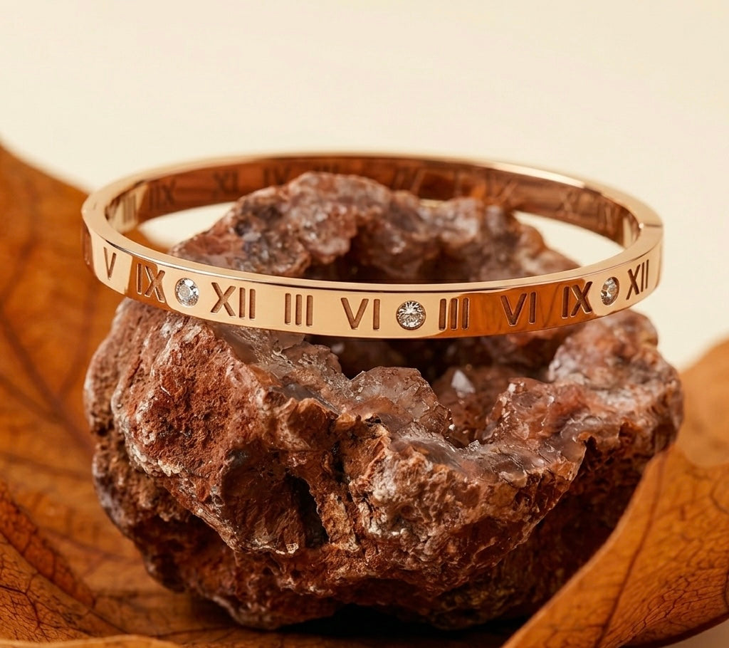 Aurum Numerus - 18k Gold Plated Cuff/Bangle