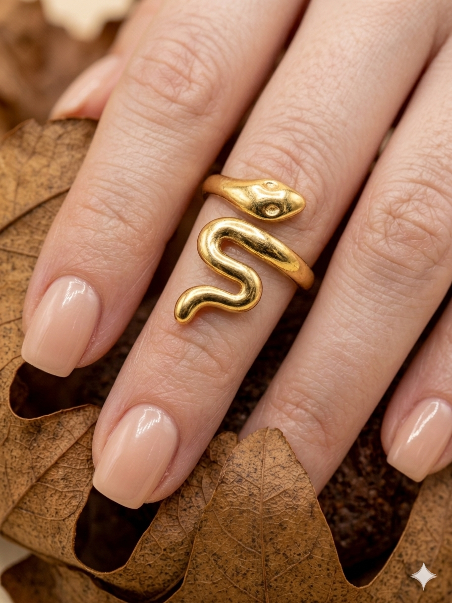 18K Gold Plated Snake Wrap Ring