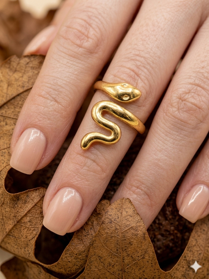 18K Gold Plated Snake Wrap Ring