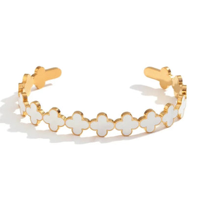 Eterna Clover - 18k Gold Plated Cuff/Bangle