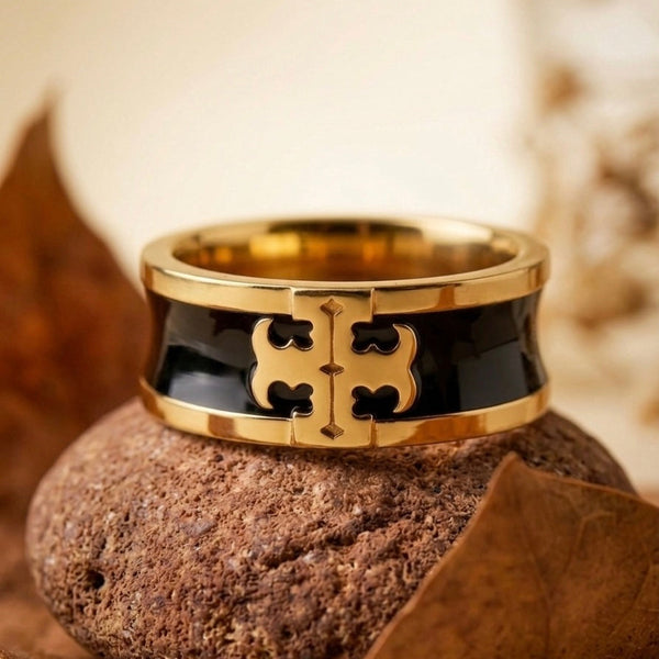 Tory Burch Eleanor Enamel Band Ring