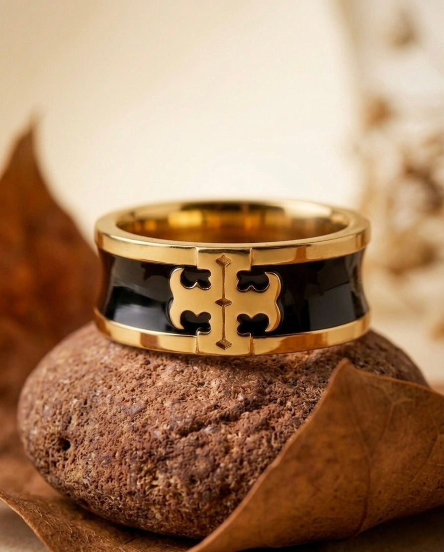 Tory Burch Eleanor Enamel Band Ring ACERO JEWELS