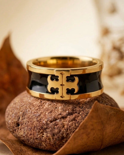 Tory Burch Eleanor Enamel Band Ring ACERO JEWELS