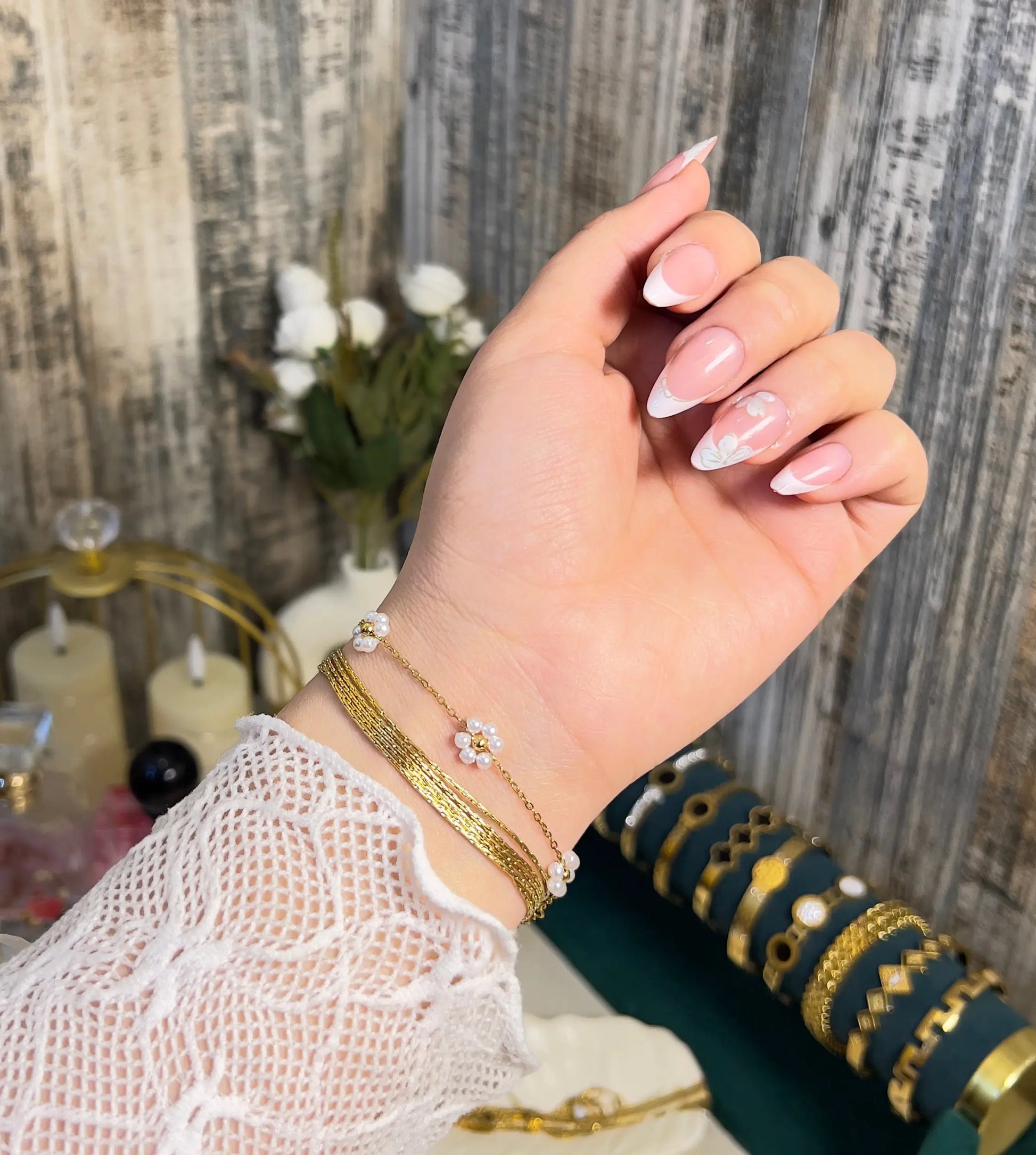 Anti-Tarnish Floral Jewelry - 18K Gold Plated