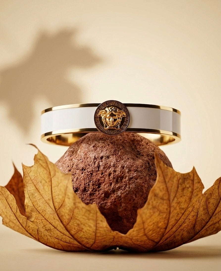18k Gold Plated Greek Mythology Bangle