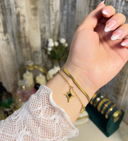 Double-Layered Lucky Charm Bracelet – 18K Gold Plated, Anti-Tarnish & Waterproof