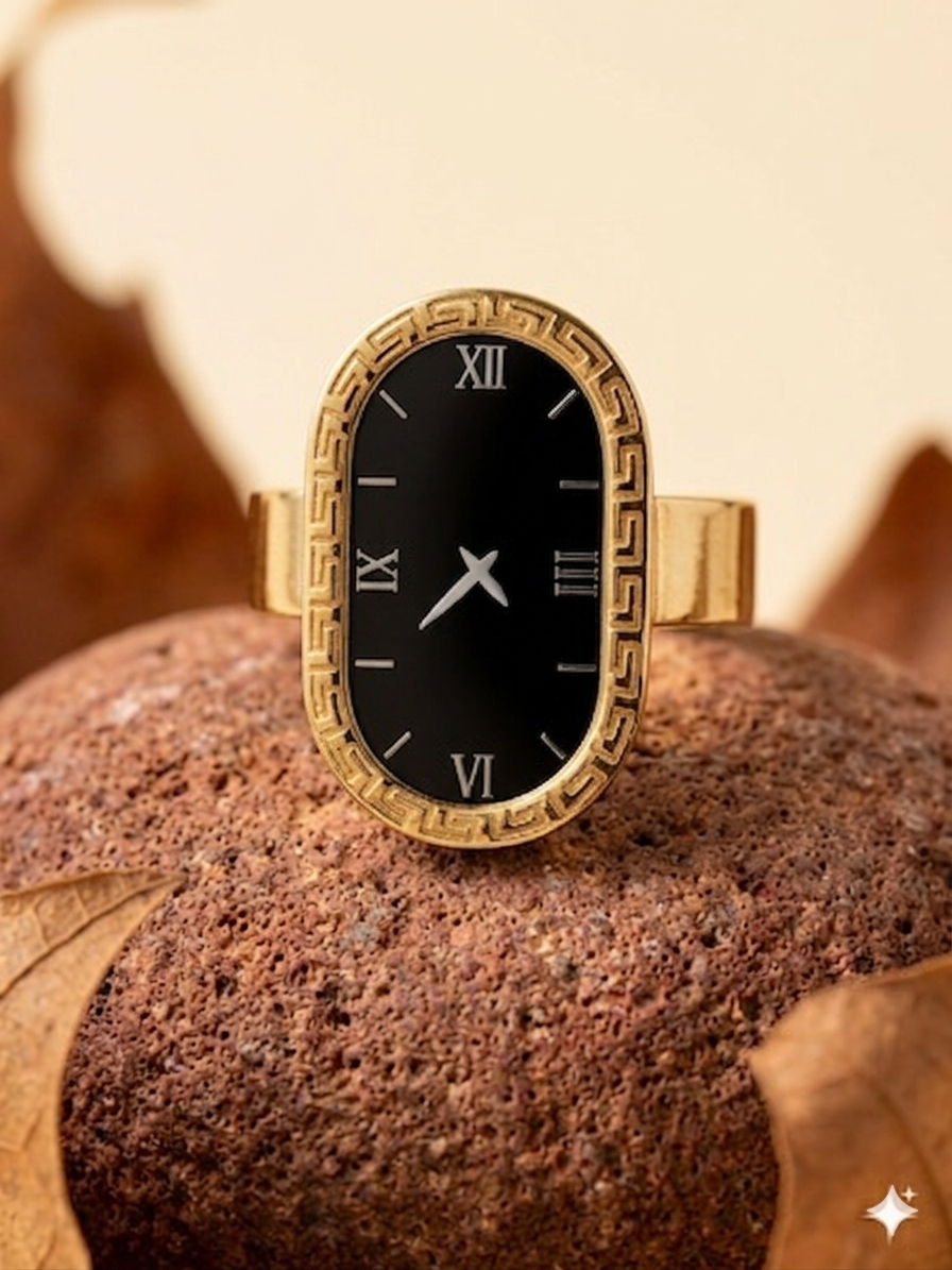 18K Gold Plated Oval Statement Ring