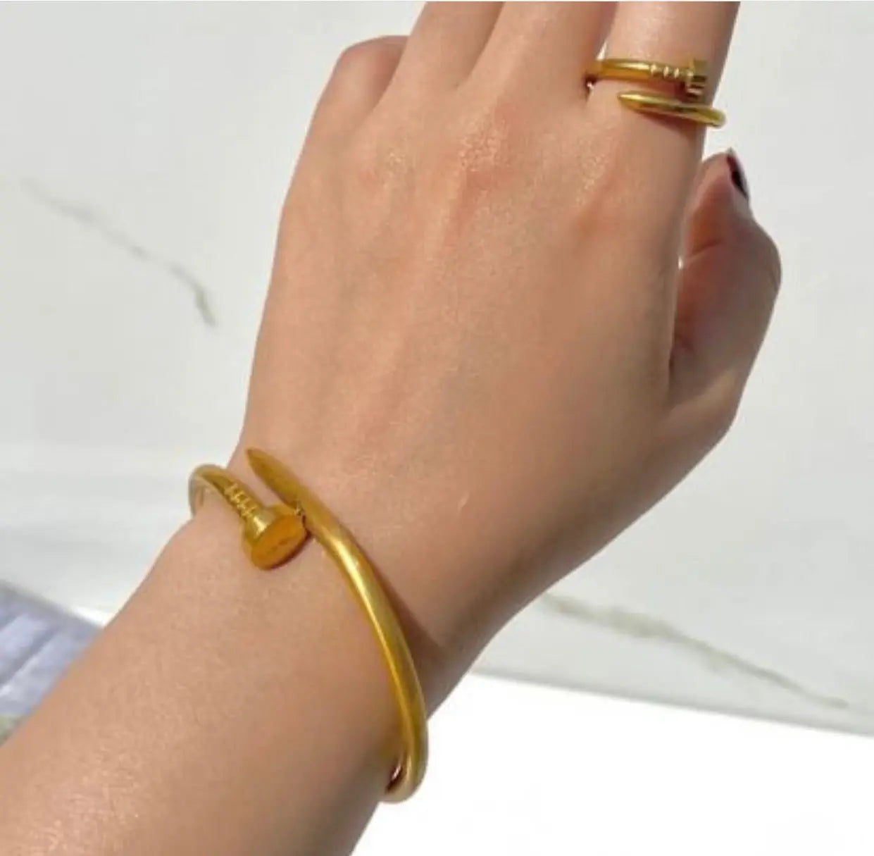 18K Gold Plated Anti-Tarnish Nail Jewelry Set - ACERO JEWELS