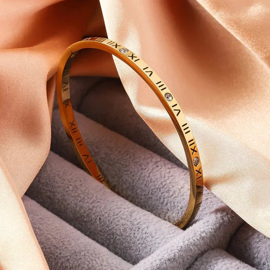 Aurum Numerus - 18k Gold Plated Cuff/Bangle