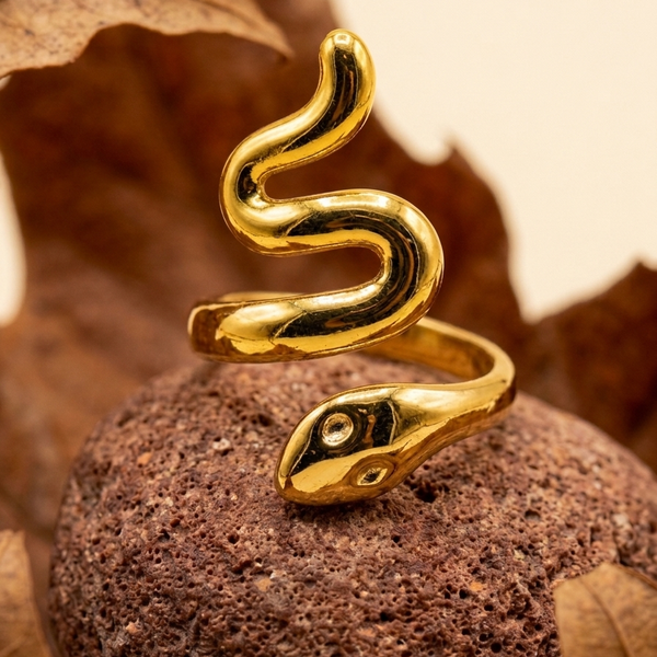 18K Gold Plated Snake Wrap Ring