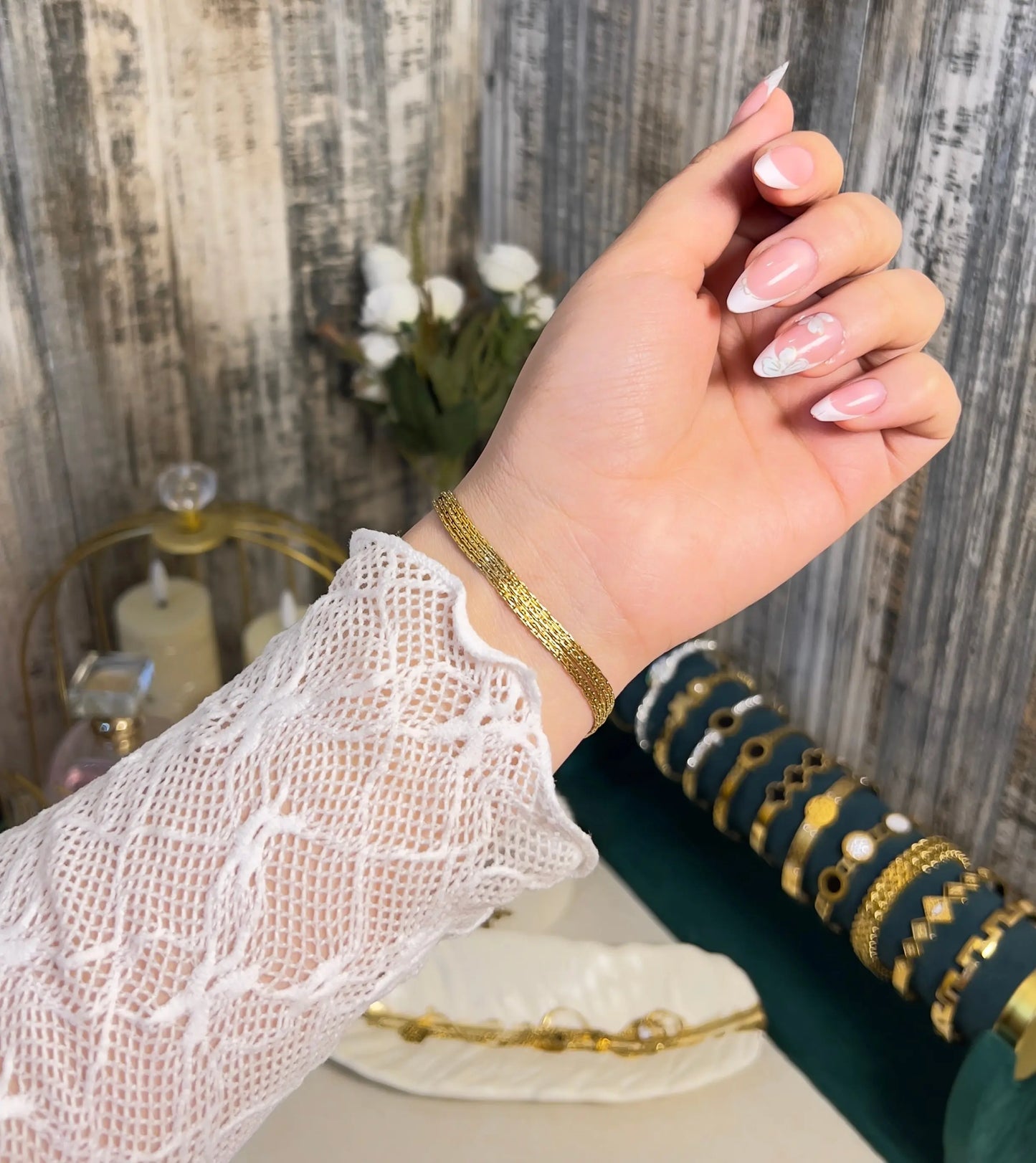 Triple-Strand Golden Venetian Chain Bracelet – Anti-Tarnish & Waterproof - ACERO JEWELS