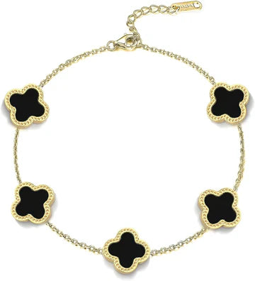 Bracelet for Girls Aurelia Midnight Charm – 18K Pleated `
