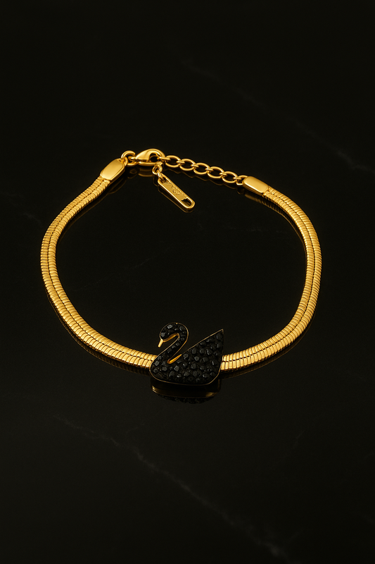 Twilight Swan -18K Gold Plated Pendant