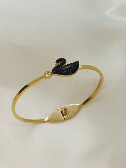 Noir Grace Cuff - 18k Gold Plated Cuff/Bangle
