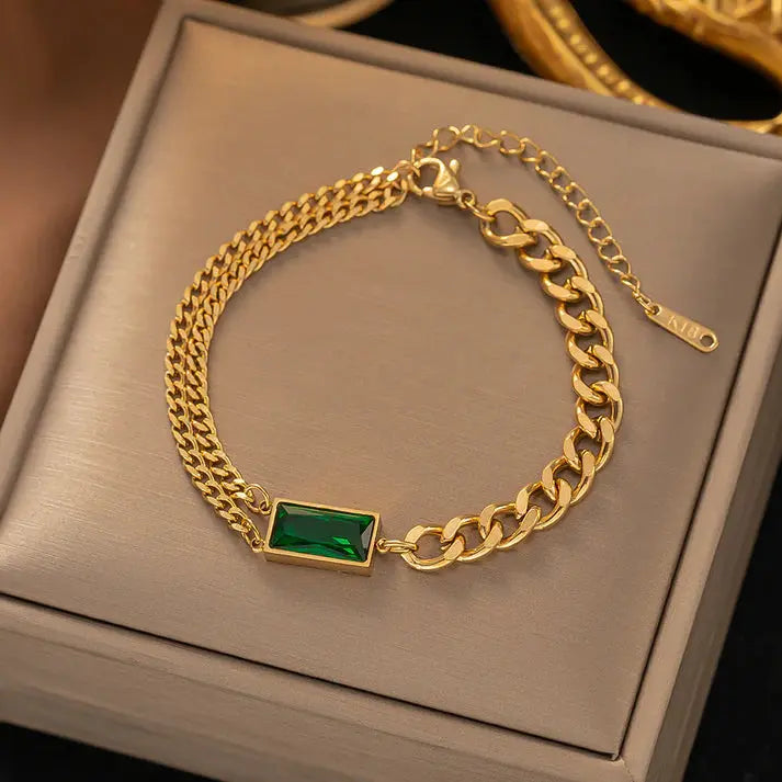 Emerald Edge - 18k Gold Plated - ACERO JEWELS