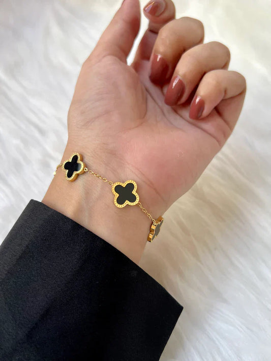 Bracelet for Girls Aurelia Midnight Charm – 18K Pleated `