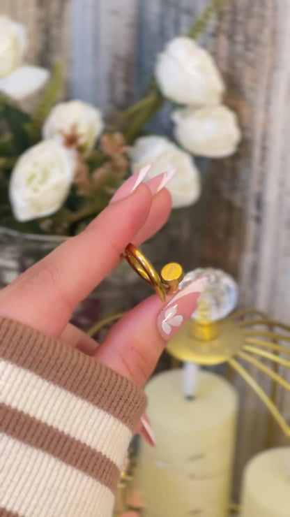 Trendy 18K Gold Plated Nail Spiral Ring for Women | Adjustable Stainless Steel Screw Bangle Style Ring | Minimalist Luxury Jewelry Gift